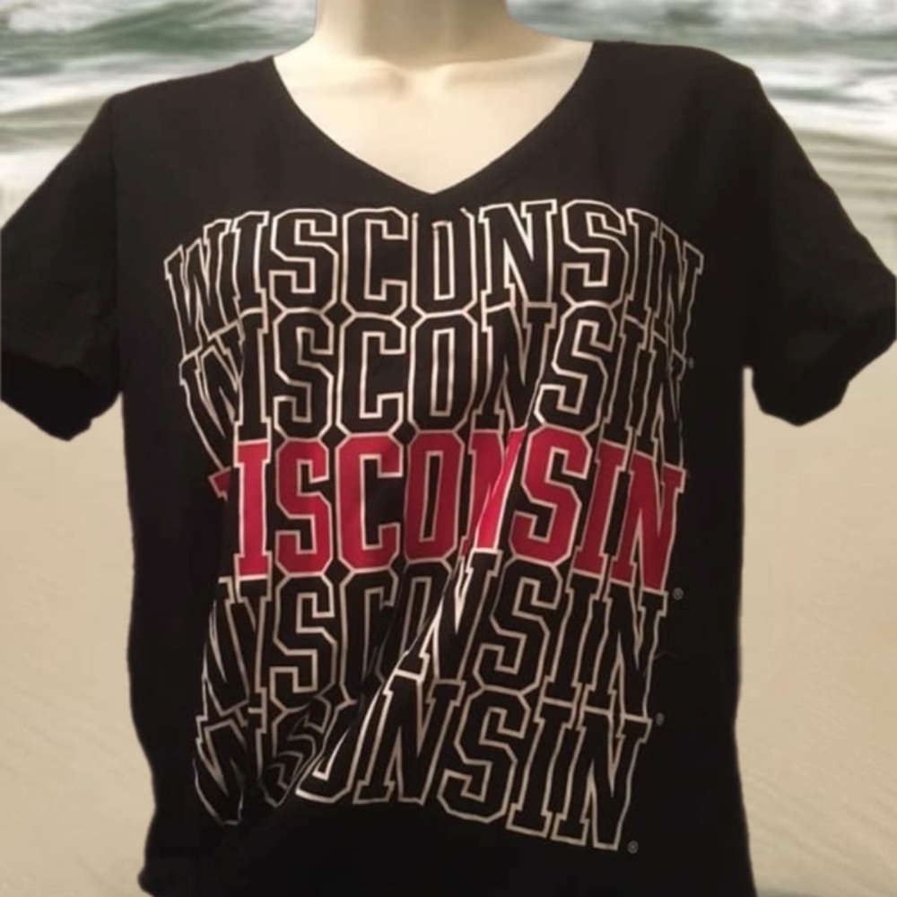 Pink Brand New shirt Wisconsin colleague collection